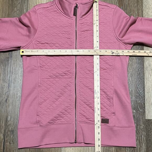 LL Bean Quilted Full Zip Jacket Womens S Pink Casual Layering Coat 50B104 Hiking - Picture 8 of 8